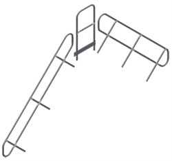 Поручень и перила площадки Zarges Z600, 9 ступеней, съемные 42359979 - фото 100776