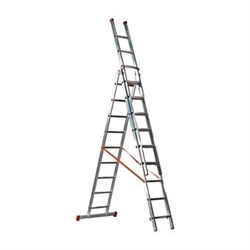 Алюминиевая трехсекционная лестница Faraone 3х15 S3450/EM - фото 102742