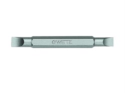 Двухсторонняя бита Witte Industrie Doppel-Bit 1/4" шлиц 0,5х3/шлиц 0,6х4,5х60 мм 29007 - фото 106346