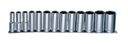 Набор глубоких торцевых головок Jonnesway 1/2"DR на держателе, SAE 7/16-1-1/4", 13 предметов S05HD4213S - фото 110118