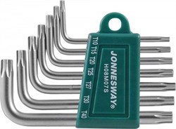 Набор угловых ключей Torx (звездочка) Jonnesway 7 предметов H08M07S - фото 114996