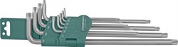 Набор угловых ключей Torx (звездочка) Jonnesway Extra Long 10 предметов H12S110S - фото 115003