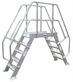 Алюминиевый переход с платформой Krause 800мм 4 ступени 60° 827036 - фото 11539