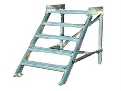 Алюминиевый трап с подмостком Krause передвижной, 1000мм 2 ступени 45° 810410 - фото 11590