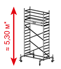 Алюминиевая вышка-тура Krause ProTec 5,3м 910134 - фото 157140