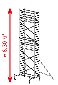 Алюминиевая вышка-тура Krause ProTec 8,3м 910165 - фото 157143