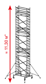 Алюминиевая вышка-тура Krause ProTec 11,3м 910196 - фото 157146