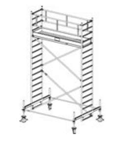 Алюминиевая вышка-тура Krause Stabilo 100 5,4м 751560 - фото 157227