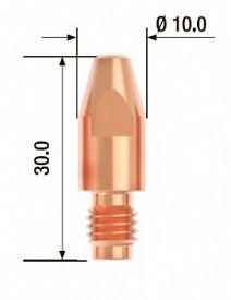 Контактный наконечник Fubag M8х30 мм ECU D=1,2 мм, 25 шт - фото 171534