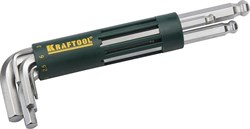 Набор удлиненных имбусовых ключей с шаром Kraftool Expert Hex 2-10 мм, 8шт 27431-2_z01 - фото 262956