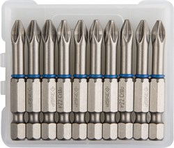 Торсионные крестовые биты Зубр Эксперт E1/4, PZ2x50мм, 10шт 26013-2-50-10 - фото 265596
