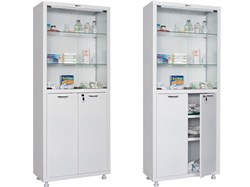 Медицинский двухстворчатый шкаф HILFE МД 2 1670/SG S26199203501 - фото 282223