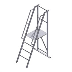 Лестница-платформа фиксированной высоты с траверсой ALUR ЛПФВА-1,25Т - фото 297714