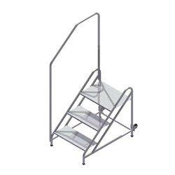 Монтажная подставка ALUR Тип 2 с колесом и поручнем МП2-1,0ПК - фото 297789