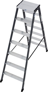Двухсторонняя анодированная стремянка Krause SePro D 2х7 125842 - фото 318742