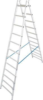 Алюминиевая двухсторонняя стремянка Krause Stabilo 2х12 124944 - фото 319548