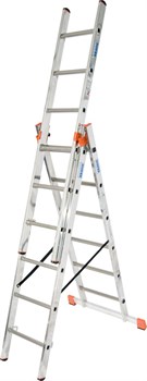Алюминиевая трехсекционная лестница Krause Tribilo 3х6 129642 - фото 319957