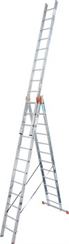 Алюминиевая трехсекционная лестница Krause Tribilo 3х12 120953/120625 - фото 320010