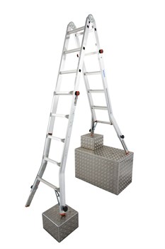 Шарнирная телескопическая стремянка Krause TeleVario 4х5 129987 (122179) - фото 320338