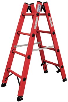 Двухсторонняя диэлектрическая стремянка Krause 2х4 819703 - фото 320663