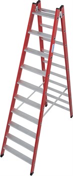 Двухсторонняя диэлектрическая стремянка Krause 2х10 815460 - фото 320748