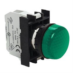 Сигнальная арматура Emas зеленая со светодиодом 12-30В AC/DC B090XY - фото 322814