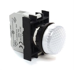 Сигнальная арматура Emas белая со светодиодом 100-200В AC B0B0XB - фото 322815