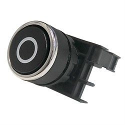 Нажимная кнопка EMAS круглая черная с маркировкой "О" B100DH0 - фото 322851
