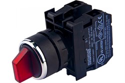 Переключатель EMAS 2-0-1 с фиксацией, красный, 2НО B101SL30K - фото 323064
