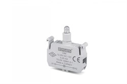 Блок-контакт подсветки EMAS с красным светодиодом 12-30V AC/DC CB6 - фото 323696