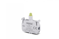 Блок-контакт подсветки EMAS с желтым светодиодом 100-230V AC CBS - фото 323710