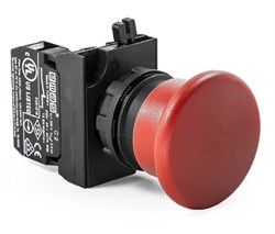 Нажимная кнопка EMAS "Грибок" без фиксации красная (1НЗ) CP200MK - фото 324048