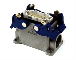 Вилка EMAS 4 фиксатора, 2 боковых ввода, для панели, 10 полюсов, 16А EBM10FD24 - фото 324414