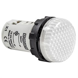 Моноблочная сигнальная арматура EMAS 220V белая с ячеистой линзой MBSP220B - фото 324749