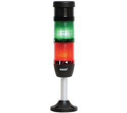 Сигнальная колонна EMAS 50мм, красная, зеленая, зуммер, 24V, стробоскоп FLESH IK52F024ZM03 - фото 324886