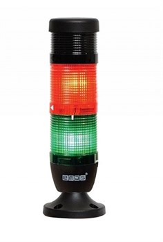 Сигнальная колонна EMAS 50мм, красная, зеленая, 24V, светодиод LED, зуммер IK52L024ZM02 - фото 324893
