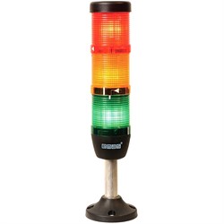 Сигнальная колонна EMAS 50мм, красная, желтая, зеленая 220V, светодиод LED IK53F220XM03 - фото 324900