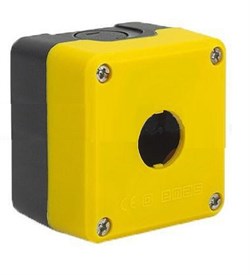 Корпус поста EMAS 1-кнопочный черно-желтый P1ECBOS - фото 326888
