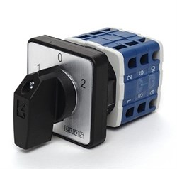 Трехфазный переключатель управления двигателем EMAS (1-0-2) 25А PSA025MS334S - фото 327819