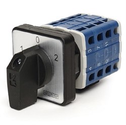 Трехфазный реверсивный переключатель полюсов EMAS (1-0-2) 40А PSA040KD334S - фото 327842