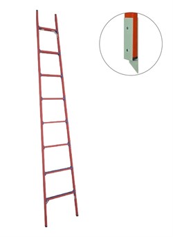 Диэлектрическая приставная лестница Диэлектрик 8 ступеней ЛСПД-3,0 МГ мягкий грунт - фото 338801