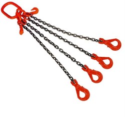 Строп цепной TOR 4СЦ г/п 26,5 т 1,5 м с укорачивающими и самозакрывающимися крюками, шт - фото 358550
