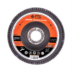 Лепестковый круг для шлифования по нержавеющей стали FoxWeld FTL Everest 29 125 х 22,2 мм P40 - фото 363087