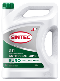Антифриз Sintec ANTIFREEZE EURO G11-40 канистра 5кг/Antifreeze coolant 5kg can - фото 391701