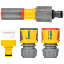 Стартовый набор для полива HoZelock 100-100-228 с наконечником Plus «3 в 1» и коннекторами «soft-touch» 12,5 мм и 15 мм Б0059830 - фото 404167
