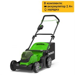 Газонокосилка аккумуляторная GREENWORKS G24X2LM41 2*24V с 2хАКБ 4Ач и ЗУ - фото 405992