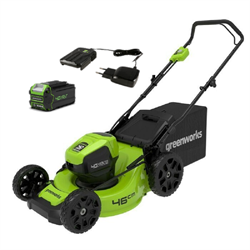 Газонокосилка аккумуляторная G-MAX 40V GREENWORKS GD40LM46HPK4 c АКБ 4 А.ч и ЗУ - фото 406036