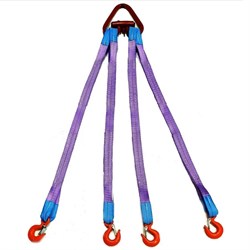 Строп текстильный TOR 4СТ 1,5 т 1,5 м 30 мм звено Рт3 крюки SALK