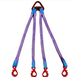 Строп текстильный TOR 4СТ 3,0 т 4,0 м 60 мм крюки самозапирающиеся - фото 415499