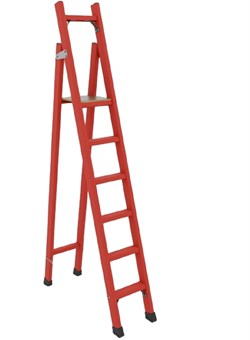 Диэлектрическая стремянка с симметричной опорой Оникс "Телеком" ССС-2,3Т h=2300мм, h рабочей площадки=1400мм - фото 419896